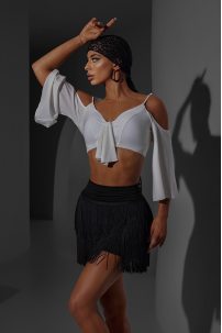 Dance blouse for women by ZYM Dance Style style 2364 White