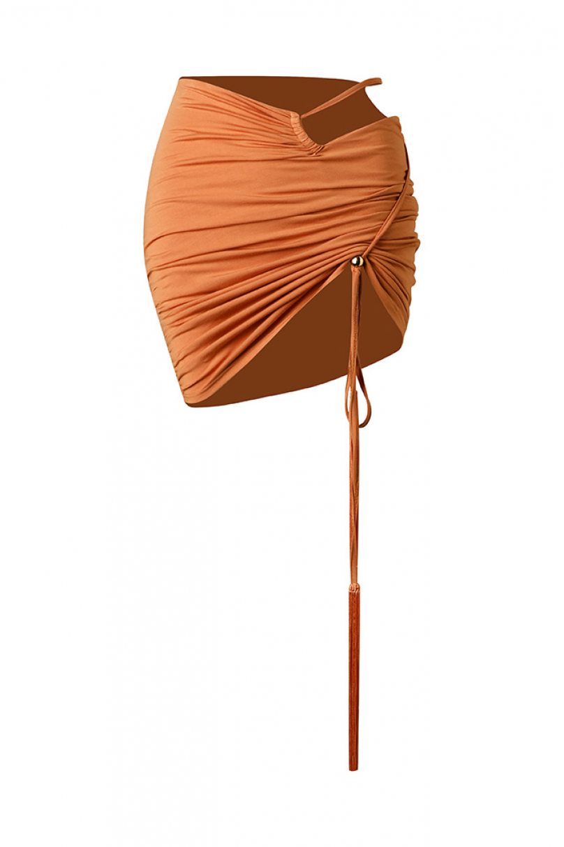 Latin dance skirt by ZYM Dance Style model 2324 Nude Orange