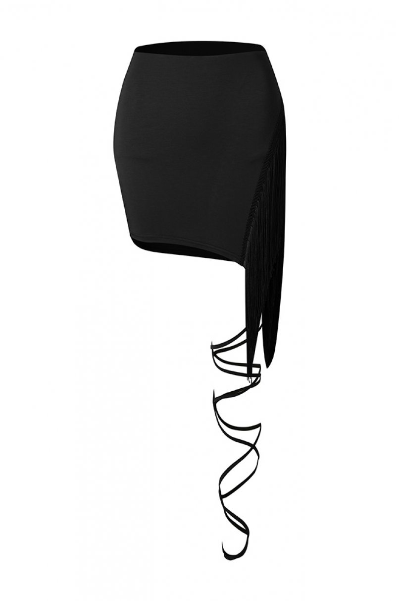 Спідниця для бальних танців для латини від бренду ZYM Dance Style модель 2330 Classic Black