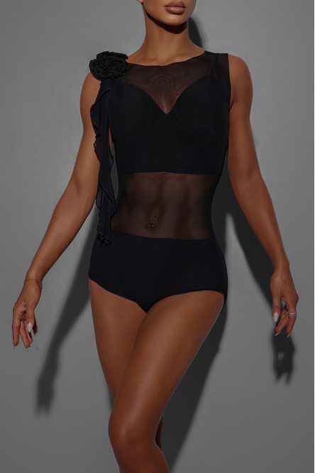 Women's Dance Mesh Max Bodysuit style 2358 Black