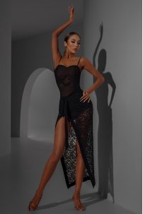 Latin dance skirt by ZYM Dance Style model 2355 Black