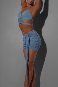 Dance blouse for women by ZYM Dance Style style 2352 Buru Blue