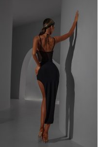 Latin dance skirt by ZYM Dance Style model 2363 Black