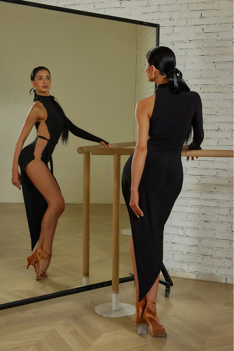 Latin dance dress by ZYM Dance Style model 23124 Classic Black