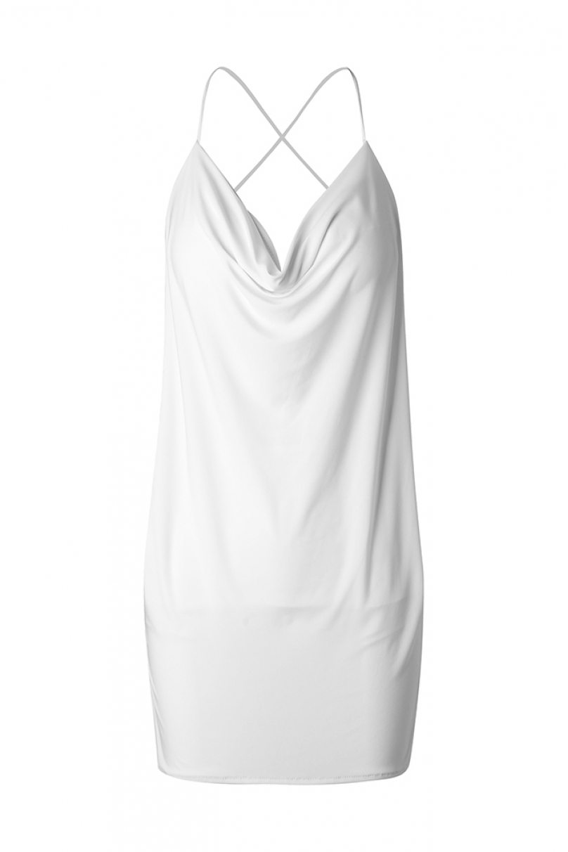 Сукня для бальних танців для латини від бренду ZYM Dance Style модель 2337 Moonlight White