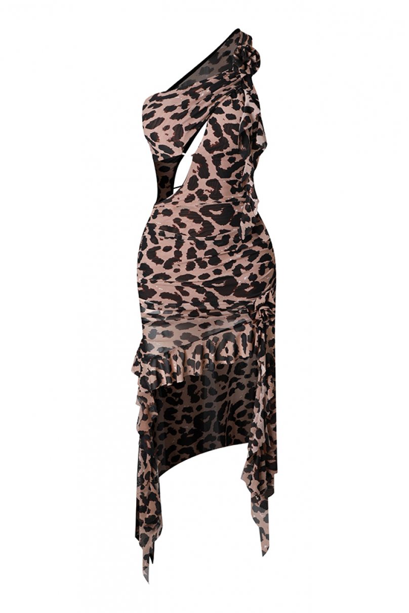Сукня для бальних танців для латини від бренду ZYM Dance Style модель 2338 Leopard