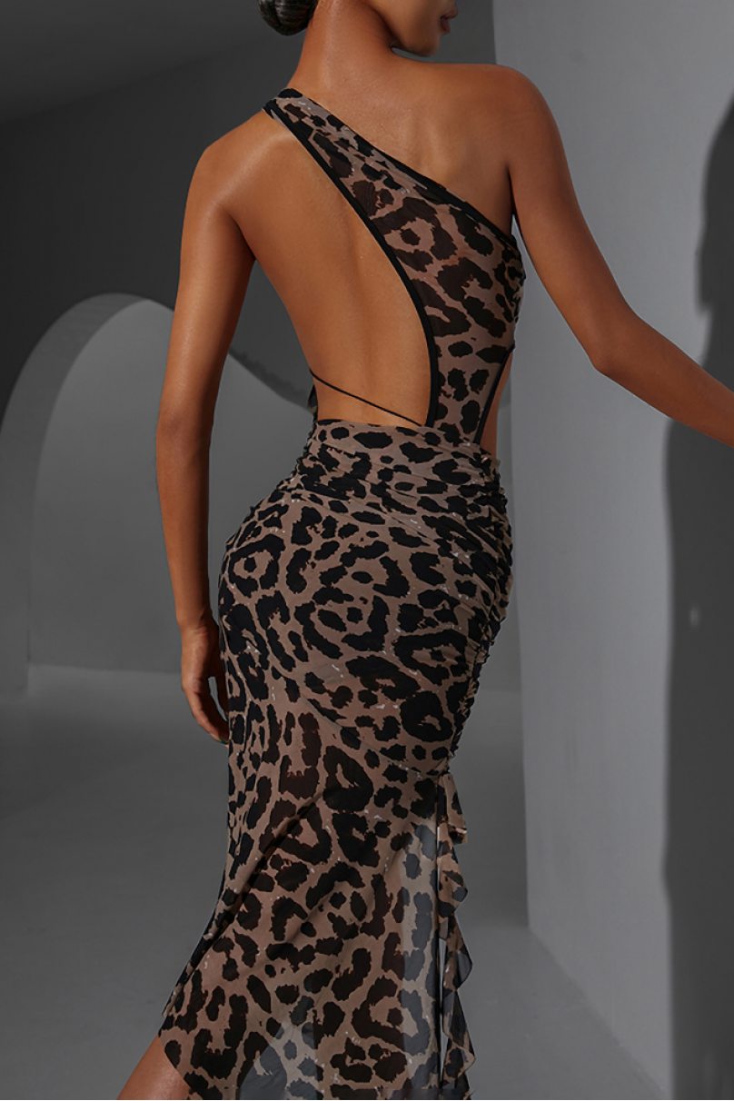 Платье для бальных танцев для латины от бренда ZYM Dance Style модель 2338 Leopard