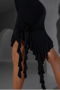 Latin dance skirt by ZYM Dance Style model 2343 Black