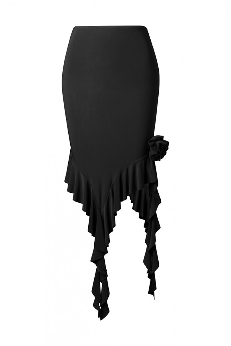 Latin dance skirt by ZYM Dance Style model 2343 Black
