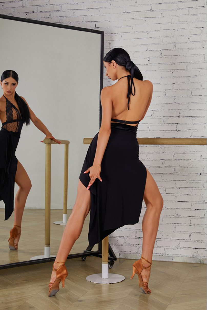 Спідниця для бальних танців для латини від бренду ZYM Dance Style модель 2414 Classic Black