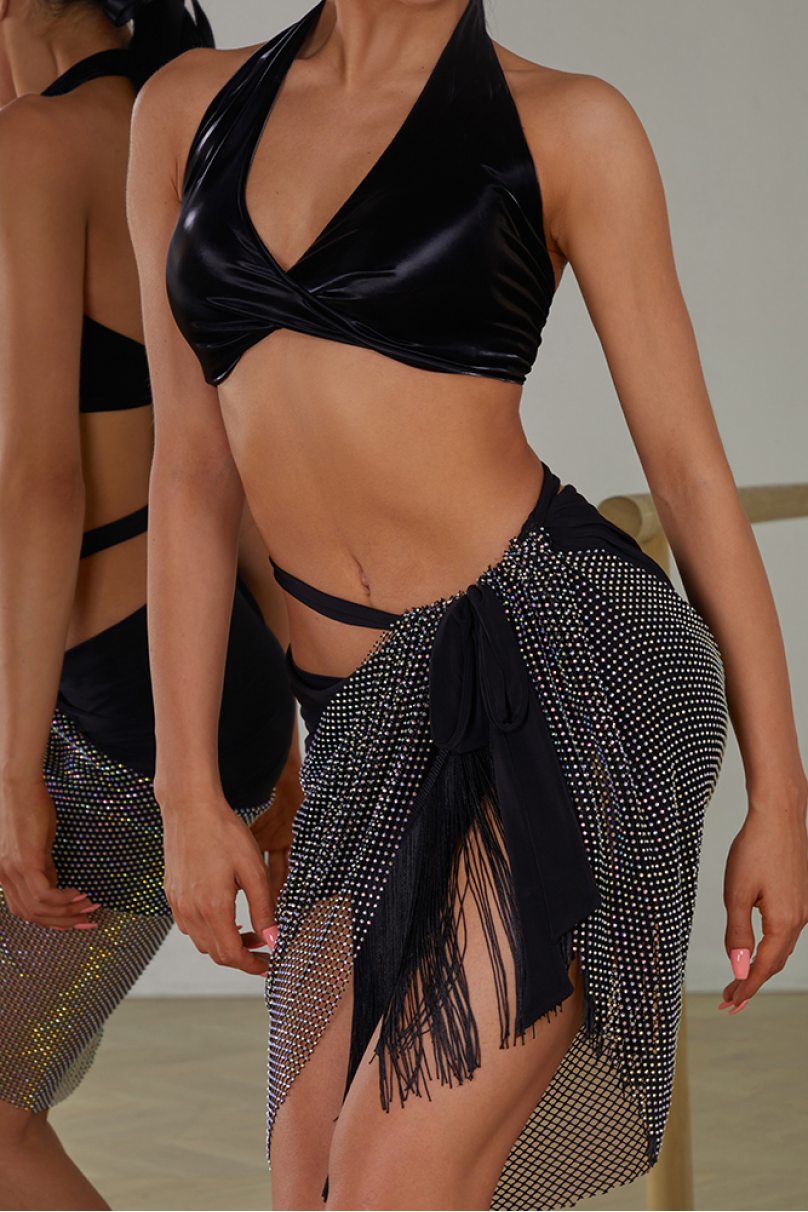 Спідниця для бальних танців для латини від бренду ZYM Dance Style модель 2417 Classic Black